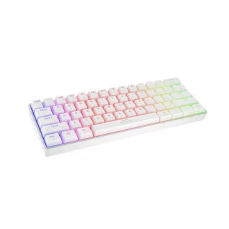Genesis herná klávesnica THOR 660 G2/Gateron Brown/USB+BT/US layout/Biela