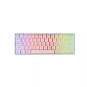 Genesis herná klávesnica THOR 660 G2/Gateron Red/USB+BT/US layout/Biela