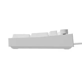 Herná mechanická klávesnica Genesis THOR 404/RGB/Outemu Peach Silent/Drôtové USB-A/US layout/Biela