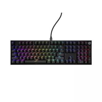 Herná mechanická klávesnica Genesis THOR 404/RGB/Gateron Yellow Pro/Drôtové USB-A/US layout/Čierna