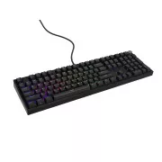 Herná mechanická klávesnica Genesis THOR 404/RGB/Outemu Peach Silent/Drôtové USB-A/US layout/Čierna