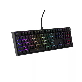 Herná mechanická klávesnica Genesis THOR 404/RGB/Outemu Peach Silent/Drôtové USB-A/US layout/Čierna