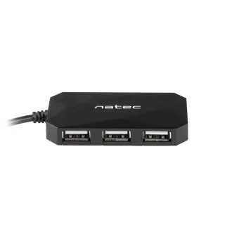 Natec Locust rozbočovač 4x USB 2.0 HUB, čierny