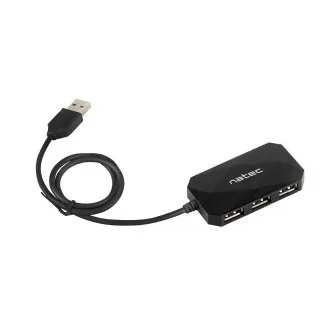 Natec Locust rozbočovač 4x USB 2.0 HUB, čierny