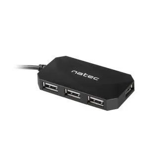 Natec Locust rozbočovač 4x USB 2.0 HUB, čierny Natec Locust rozbočovač 4x USB 2.0 HUB, čierny