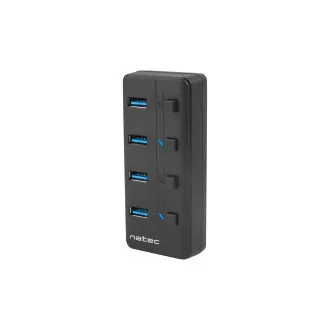 Natec Mantis 2 aktívny rozbočovač s funkciou nabíjania 4x USB 3.0 HUB, vypínač, napájací adaptér Natec Mantis 2 aktívny rozbočovač s funkciou nabíjania 4x USB 3.0 HUB, vypínač, napájací adaptér