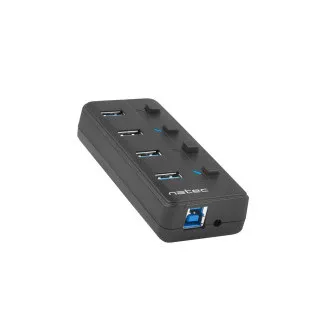 Natec Mantis 2 aktívny rozbočovač s funkciou nabíjania 4x USB 3.0 HUB, vypínač, napájací adaptér Natec Mantis 2 aktívny rozbočovač s funkciou nabíjania 4x USB 3.0 HUB, vypínač, napájací adaptér