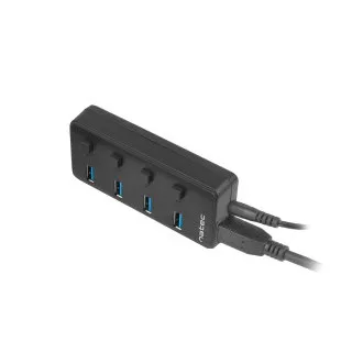 Natec Mantis 2 aktívny rozbočovač s funkciou nabíjania 4x USB 3.0 HUB, vypínač, napájací adaptér Natec Mantis 2 aktívny rozbočovač s funkciou nabíjania 4x USB 3.0 HUB, vypínač, napájací adaptér
