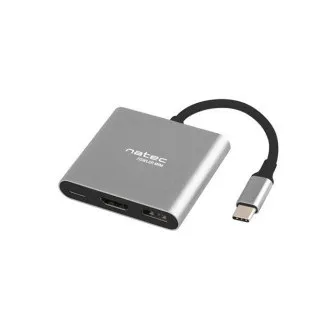 Natec multiport adaptér Fowler MINI USB-C PD, USB 3.0, HDMI 4K