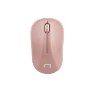 Natec optická myš TOUCAN/1600 DPI/Cestovná/Optická/1 600 DPI/Bezdrôtová USB/Biela-ružová