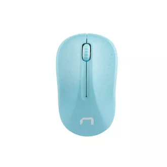 Natec optická myš TOUCAN/1600 DPI/Cestovná/Optická/Bezdrôtová USB/Biela-modrá
