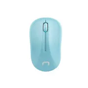 Natec optická myš TOUCAN/1600 DPI/Cestovná/Optická/1 600 DPI/Bezdrôtová USB/Biela-modrá
