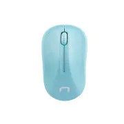 Natec optická myš TOUCAN/1600 DPI/Cestovná/Optická/1 600 DPI/Bezdrôtová USB/Biela-modrá