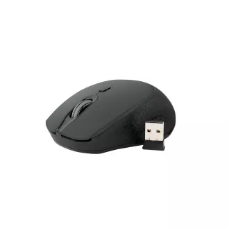 Natec optická myš OSPREY/1600 DPI/Cestovná/Optická/Bezdrôtová USB/Čierna