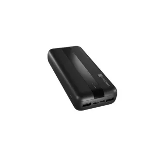 NATEC powerbanka TREVI 20000 mAh 2X USB-A +1X USB-C, čierna
