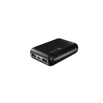 NATEC powerbanka TREVI COMPACT 10000 mAh 2X USB-A + 1X USB-C, čierna