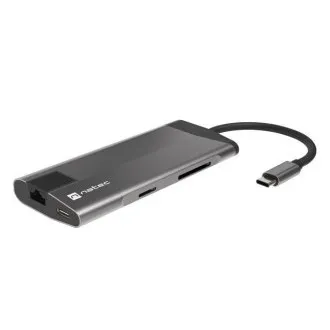 Natec multiport adaptér FOWLER PLUS HUB 8v1, USB 3.0 3X, HDMI 4K, USB-C PD, RJ45, SD, MICRO Natec multiport adaptér FOWLER PLUS HUB 8v1, USB 3.0 3X, HDMI 4K, USB-C PD, RJ45, SD, MICRO