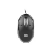 Natec optická myš VIREO 2/1000 DPI/Kancelárska/Optická/1 000 DPI/Drôtová USB/Čierna