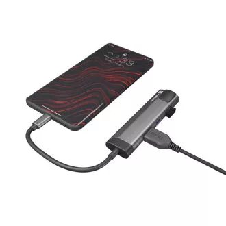 Natec multiport adaptér FOWLER GO HUB 5v1, 2X USB 3.0 HUB, HDMI 4K, USB-C PD, RJ45
