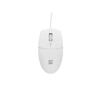 Natec optická myš RUFF 2/1 000 DPI/Kancelárska/Optická/1 000 DPI/Drôtová USB/Biela