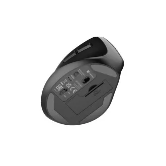 Natec CRAKE 2/Kancelárska/Optická/Pre ľavákov/2 400 DPI/USB+BT/Čierna
