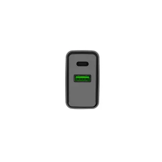 Univerzálna nabíjačka Natec RIBERA 20W 1X USB-A + 1X USB-C, čierna