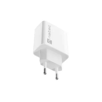 Univerzálna nabíjačka Natec RIBERA 18W 1X USB-A, biela