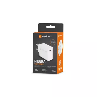 Univerzálna nabíjačka Natec RIBERA 20W 1X USB-C, biela