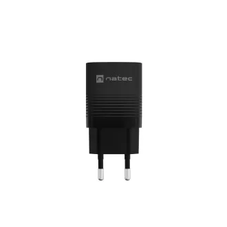 Univerzálna USB nabíjačka Natec RIBERA GaN 30 W, 1X USB-A, 1X USB-C, čierna