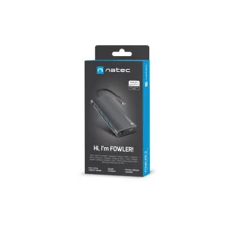 Natec multiport adaptér FOWLER 2 3X USB 3.0 HUB, HDMI 4K, USB-C, RJ45, SD, MICRO SD Natec multiport adaptér FOWLER 2 3X USB 3.0 HUB, HDMI 4K, USB-C, RJ45, SD, MICRO SD