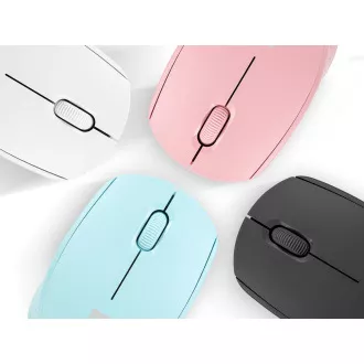 Myš Natec STORK/Kancelárska/Optická/1 600 DPI/Bezdrôtová USB/Biela