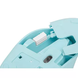 Myš Natec STORK/Kancelárska/Optická/1 600 DPI/Bezdrôtová USB/Modrá