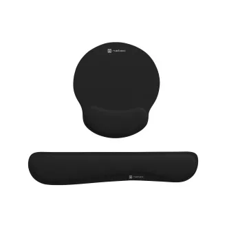 Ergonomický set podložiek pod zápästie Natec CHIPMUNK 2v1, čierna