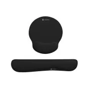 Ergonomický set podložiek pod zápästie Natec CHIPMUNK 2v1, čierna