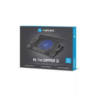 Chladiaca podložka pre nb Natec DIPPER 2, 12,1-17,3“, LED, 1xventilátor, 2xUSB