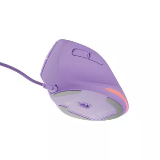 Vertikálna myš Natec CRAKE 2 PRO/Vertikálna/Optická/Pre pravákov/12 400 DPI/Drôtové USB-A/Fialová