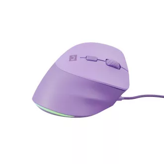 Vertikálna myš Natec CRAKE 2 PRO/Vertikálna/Optická/Pre pravákov/12 400 DPI/Drôtové USB-A/Fialová