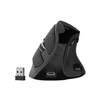 Vertikálna bezdrôtová myš Natec EUPHONIE PRO/Vertikálna/Blue Sense/Pre pravákov/2 400 DPI/USB+BT/Čier Vertikálna bezdrôtová myš Natec EUPHONIE PRO/Vertikálna/Blue Sense/Pre pravákov/2 400 DPI/USB+BT/Čier