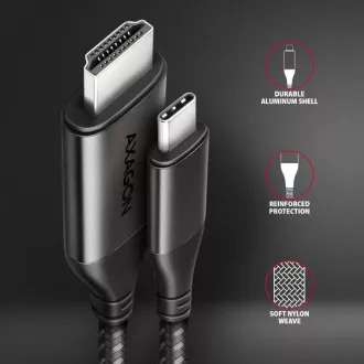 AXAGON RVC-HI2MC, USB-C -> HDMI 2.0a redukcia / kábel 1.8m, 4K/60Hz HDR10