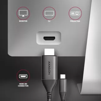 AXAGON RVC-HI2MC, USB-C -> HDMI 2.0a redukcia / kábel 1.8m, 4K/60Hz HDR10