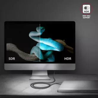 AXAGON RVC-HI2MC, USB-C -> HDMI 2.0a redukcia / kábel 1.8m, 4K/60Hz HDR10