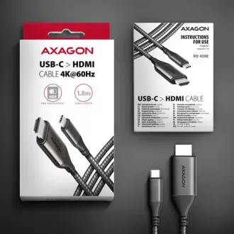 AXAGON RVC-HI2MC, USB-C -> HDMI 2.0a redukcia / kábel 1.8m, 4K/60Hz HDR10