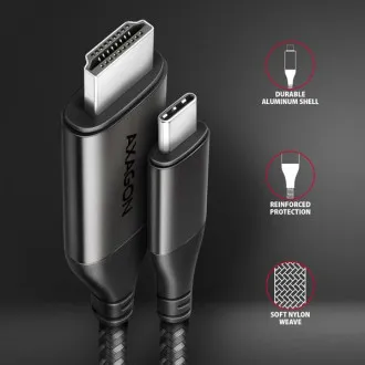 AXAGON RVC-HI2MC, USB-C -> HDMI 2.0a redukcia / kábel 1.8m, 4K/60Hz HDR10 AXAGON RVC-HI2MC, USB-C -> HDMI 2.0a redukcia / kábel 1.8m, 4K/60Hz HDR10