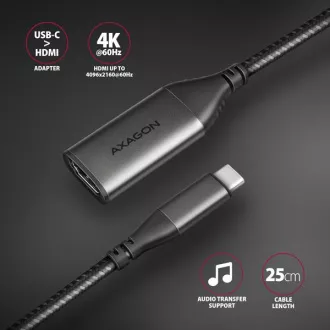AXAGON RVC-HI2M, USB-C -> HDMI 2.0a redukcia / adaptér, 4K/60Hz HDR10