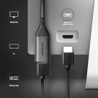 AXAGON RVC-HI2M, USB-C -> HDMI 2.0a redukcia / adaptér, 4K/60Hz HDR10 AXAGON RVC-HI2M, USB-C -> HDMI 2.0a redukcia / adaptér, 4K/60Hz HDR10