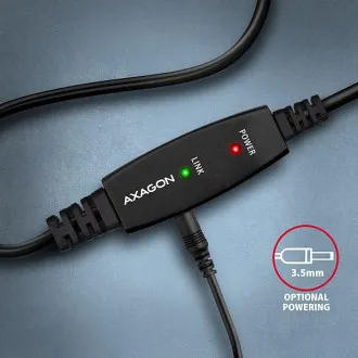 AXAGON ADR-210B, USB 2.0 AM -> BM aktívny prepojovací / repeater kábel, 10m AXAGON ADR-210B, USB 2.0 AM -> BM aktívny prepojovací / repeater kábel, 10m