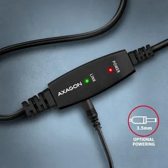 AXAGON ADR-215B, USB 2.0 AM -> BM aktívny prepojovací / repeater kábel, 15m AXAGON ADR-215B, USB 2.0 AM -> BM aktívny prepojovací / repeater kábel, 15m
