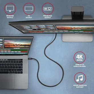 AXAGON BUCM32-CM05AB, SPEED+ kábel USB-C <-> USB-C, 0.5m, USB 20Gbps, PD 100W 5A, 4K HD, ALU, oplet AXAGON BUCM32-CM05AB, SPEED+ kábel USB-C <-> USB-C, 0.5m, USB 20Gbps, PD 100W 5A, 4K HD, ALU, oplet