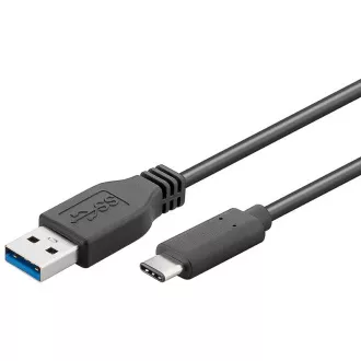 PremiumCord USB-C/male - USB 3.0 A/Male, čierny, 3m PremiumCord USB-C/male - USB 3.0 A/Male, čierny, 3m