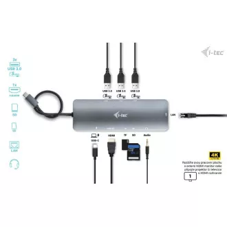i-tec USB-C Metal Nano Docking Station 4K HDMI LAN, Power Delivery 100 W + Charger 100 W (bundle) i-tec USB-C Metal Nano Docking Station 4K HDMI LAN, Power Delivery 100 W + Charger 100 W (bundle)